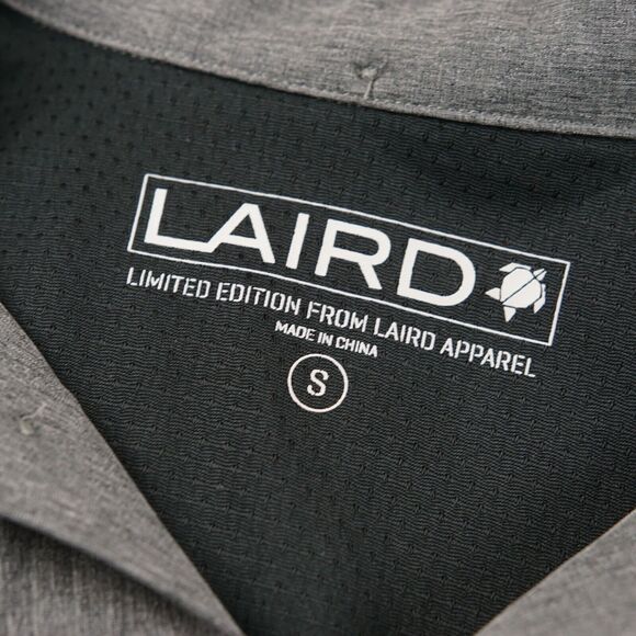 LAIRD APPAREL Limited Edition Long Sleeve Button Tech Shirt Gray Mens Stretch S - Picture 3 of 7